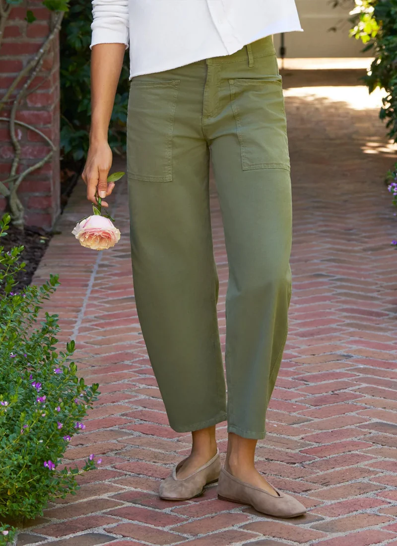 Bray Twill Barrel Leg Pants
