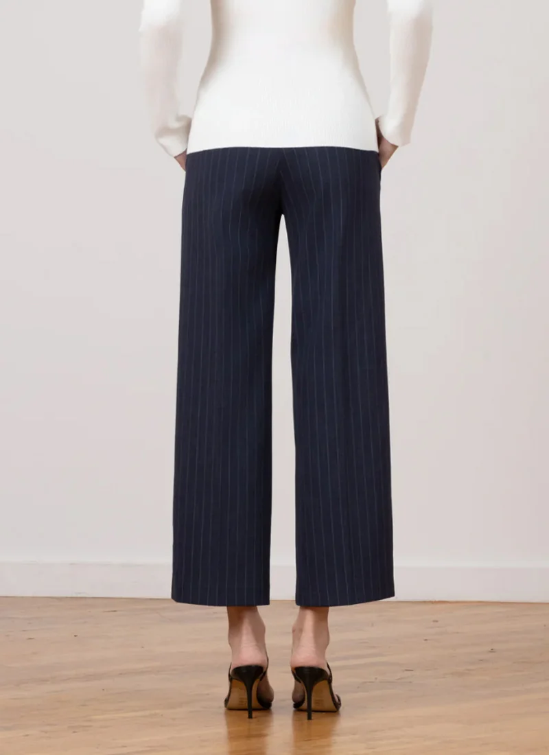 Grace Pinstripe Wide Leg Ankle Pant - Image 2
