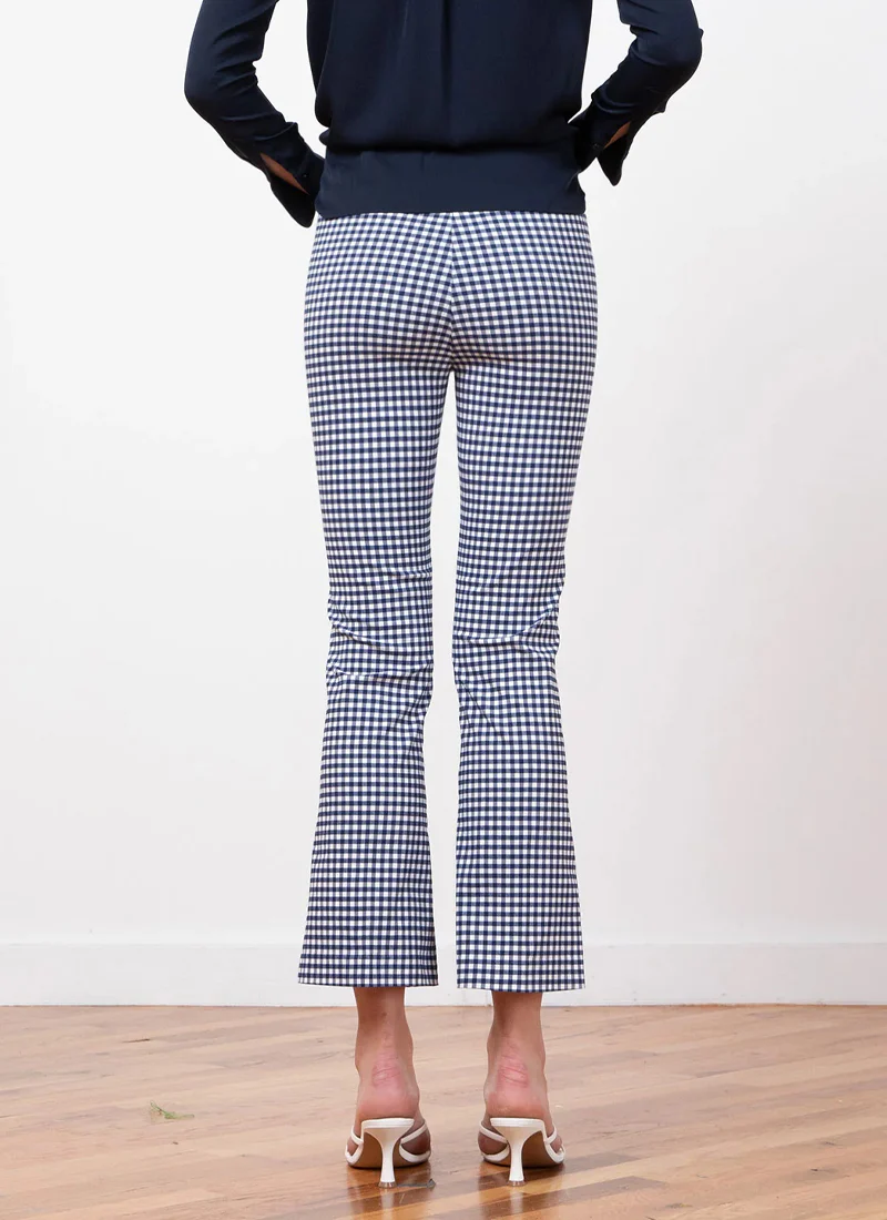 Leo Gingham Crop Flare Pants - Image 2