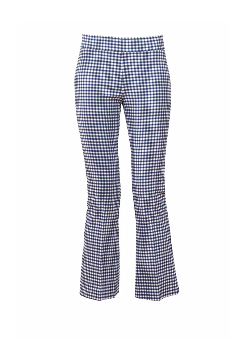 Leo Gingham Crop Flare Pants - Image 5