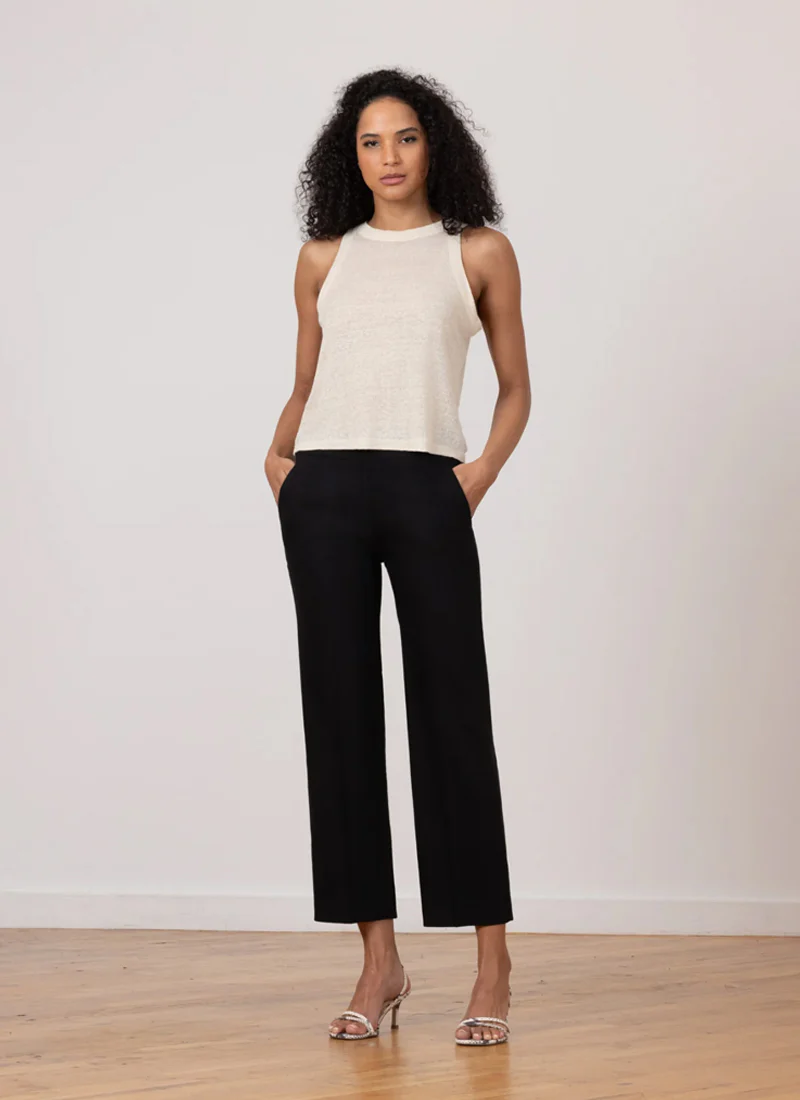 Grace Linen Wide Leg Ankle Pant - Image 4