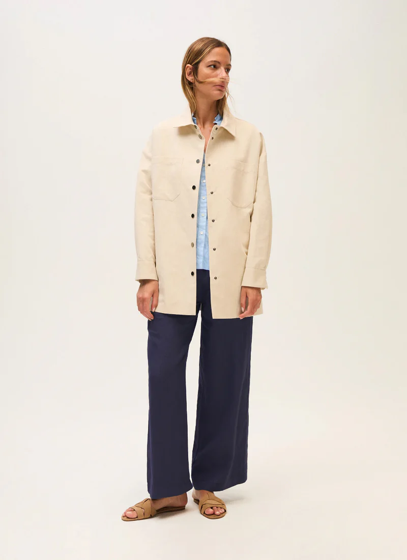 Linen Wide Leg Trouser - Image 3
