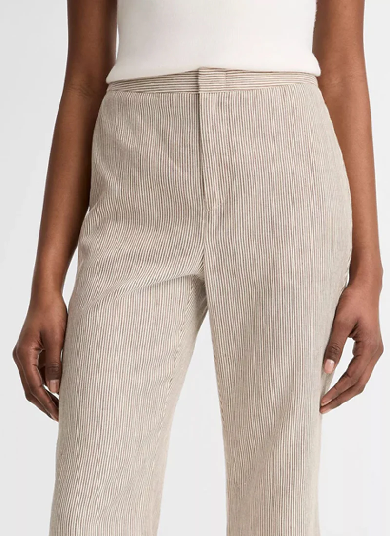 Low Rise Ticking Striped Crop Flare Trouser - Image 3