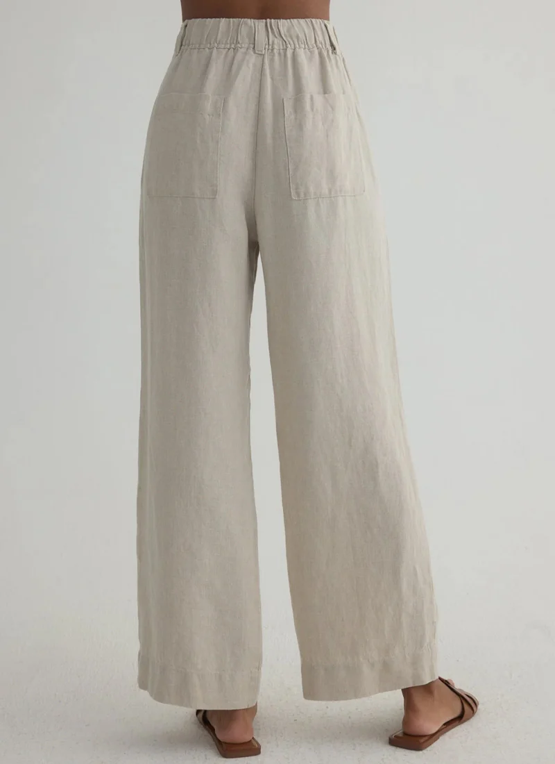 Pleated Wide Leg Ankle Pant - Image 2
