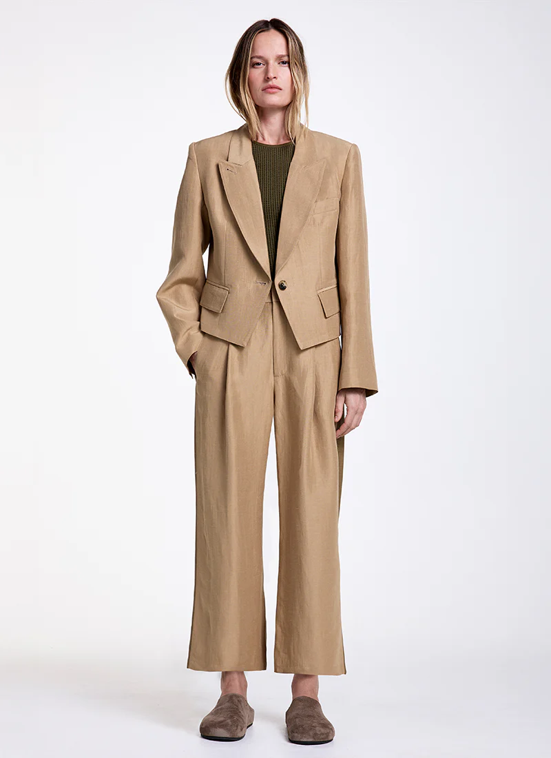 Tux Stripe Crop Pleated Trouser - Image 3