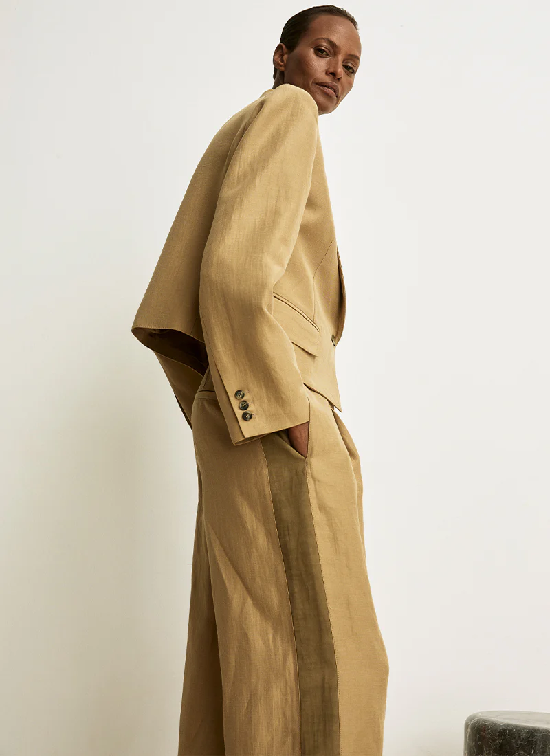 Tux Stripe Crop Pleated Trouser - Image 6
