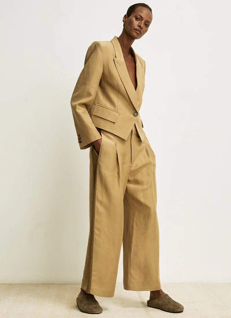 Tux Stripe Crop Pleated Trouser - Image 8