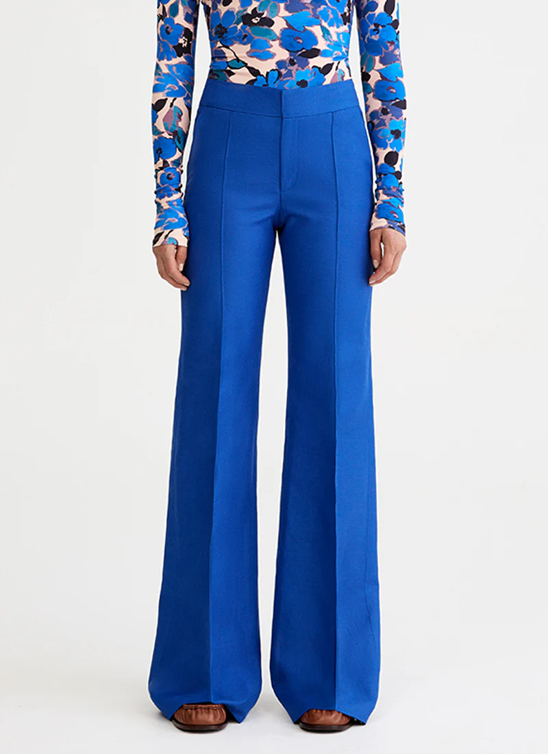 Wide Leg Pintuck Trouser