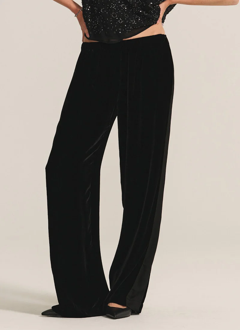 Velvet & Satin Mix Media Pant