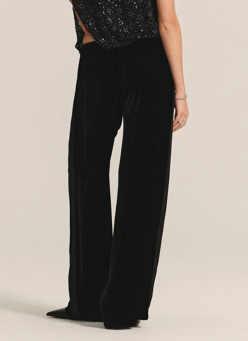 Velvet & Satin Mix Media Pant - Image 2