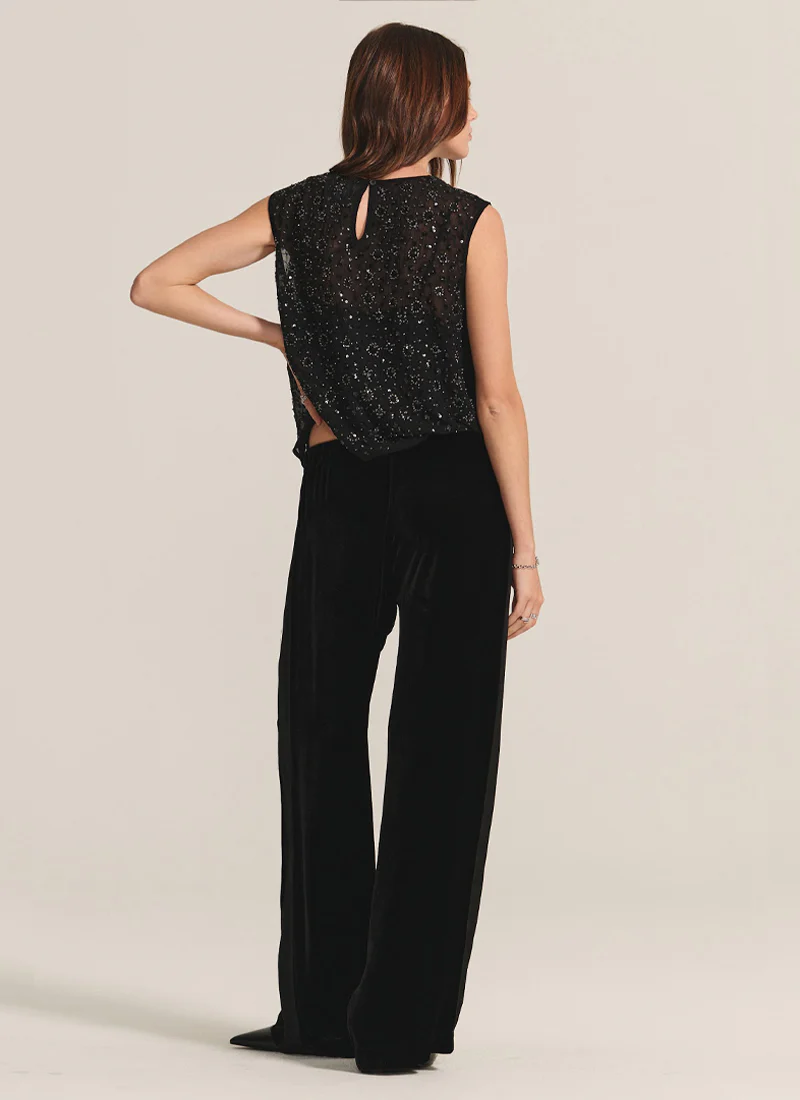 Velvet & Satin Mix Media Pant - Image 6