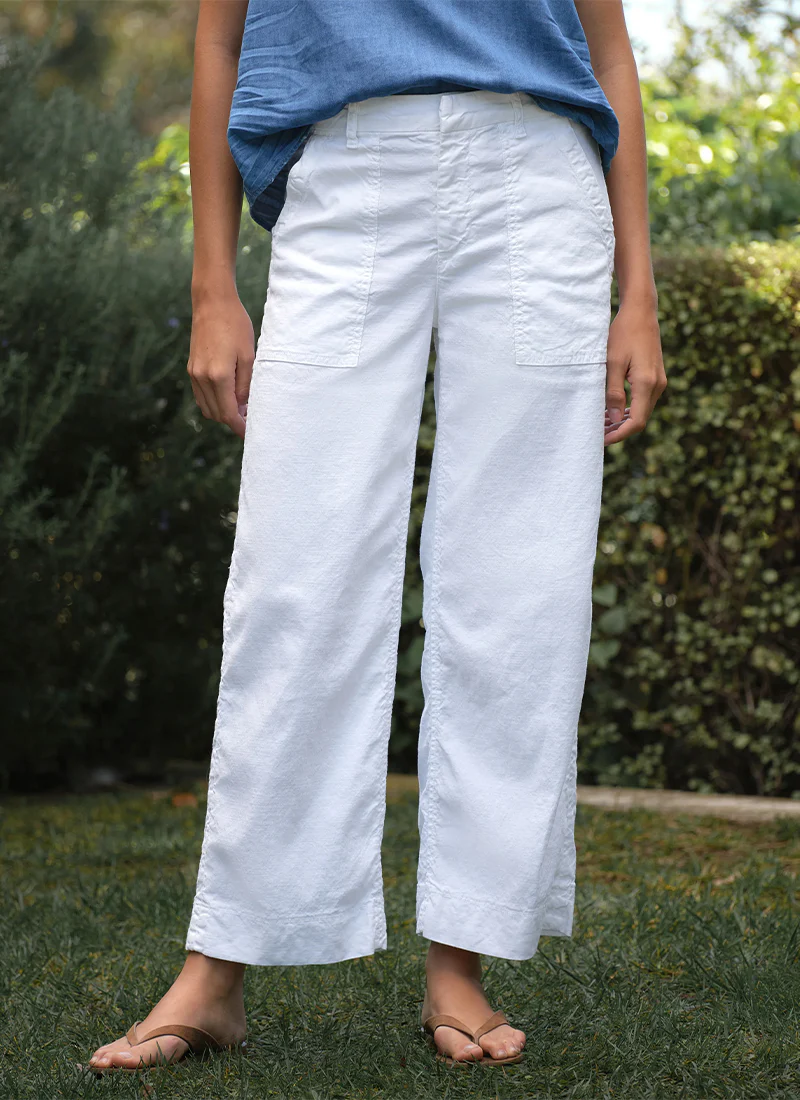 Wexford Utility Wide-Leg Linen Pant