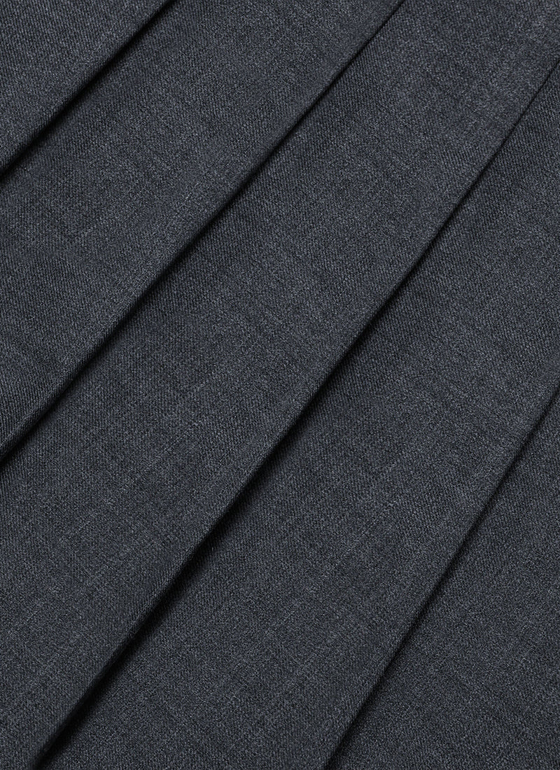 Grey Pleated Maxi Skirt - Image 6