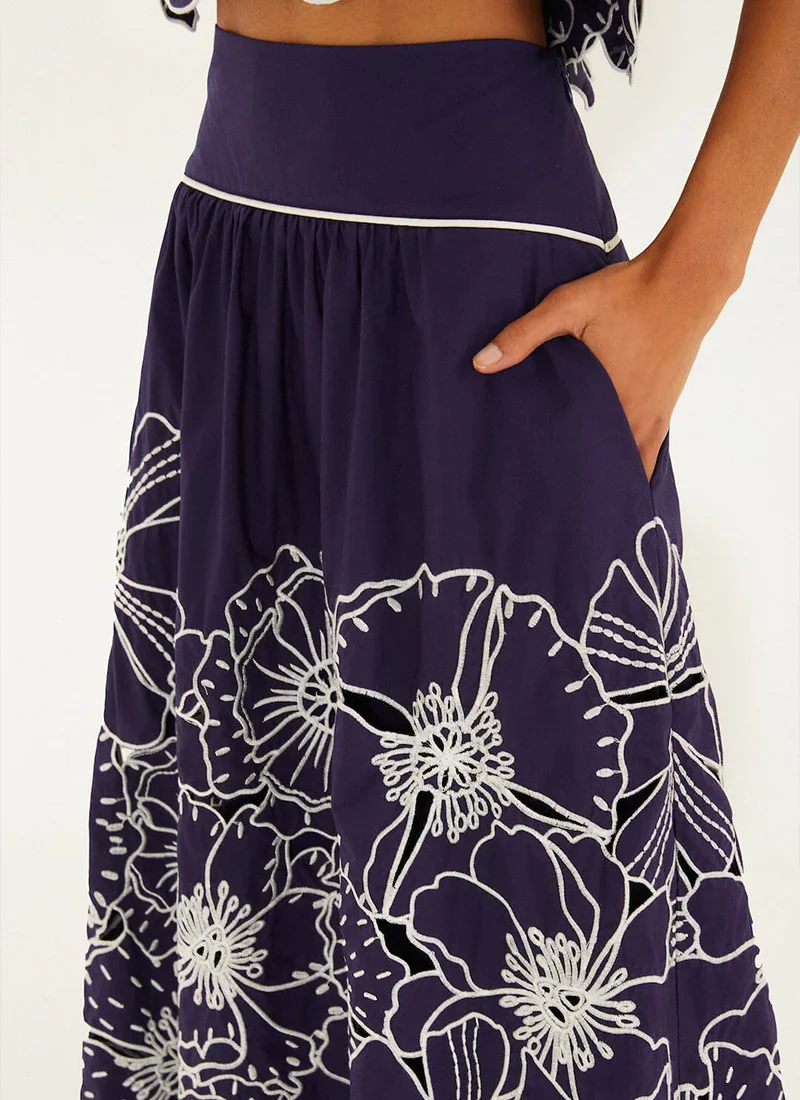 Flowers Richelieu Skirt - Image 4