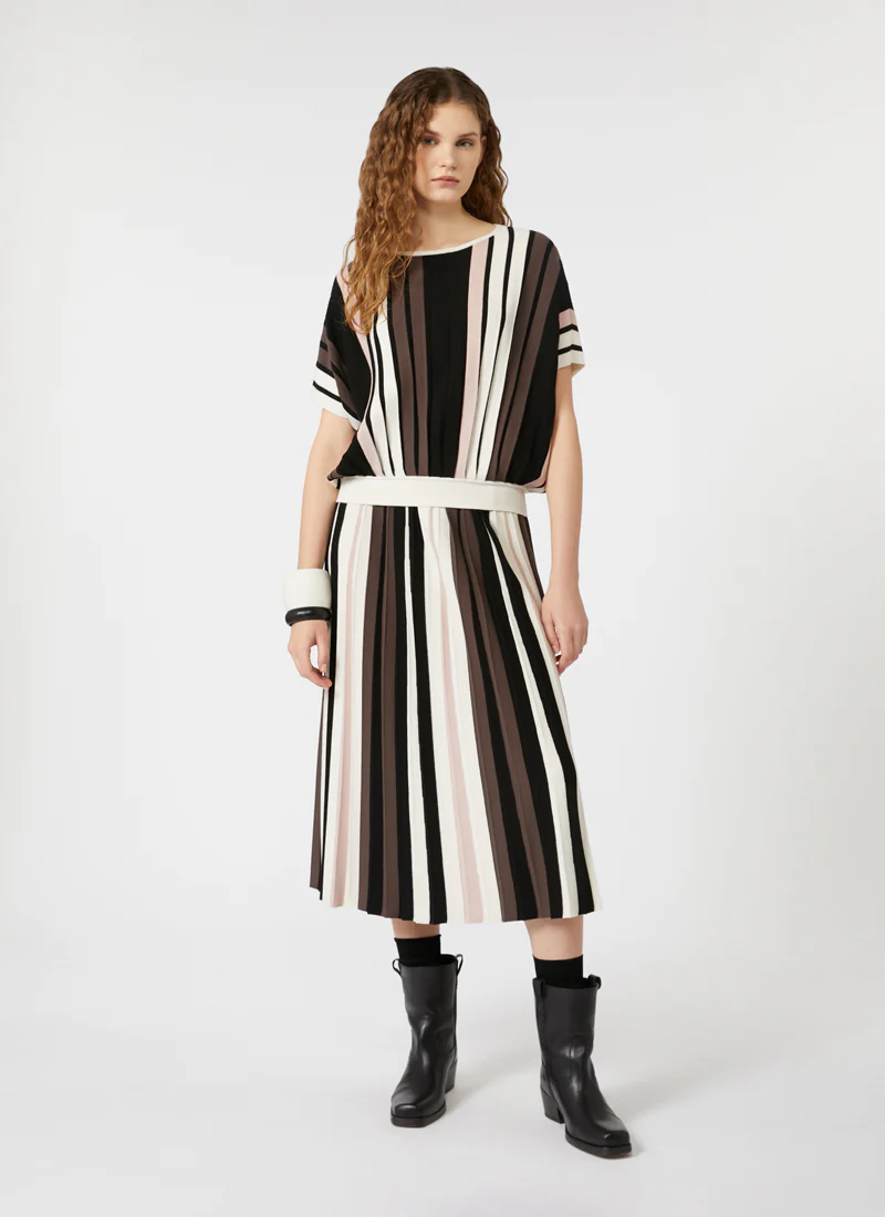 Pleiadi Pleated Knit Skirt - Image 3