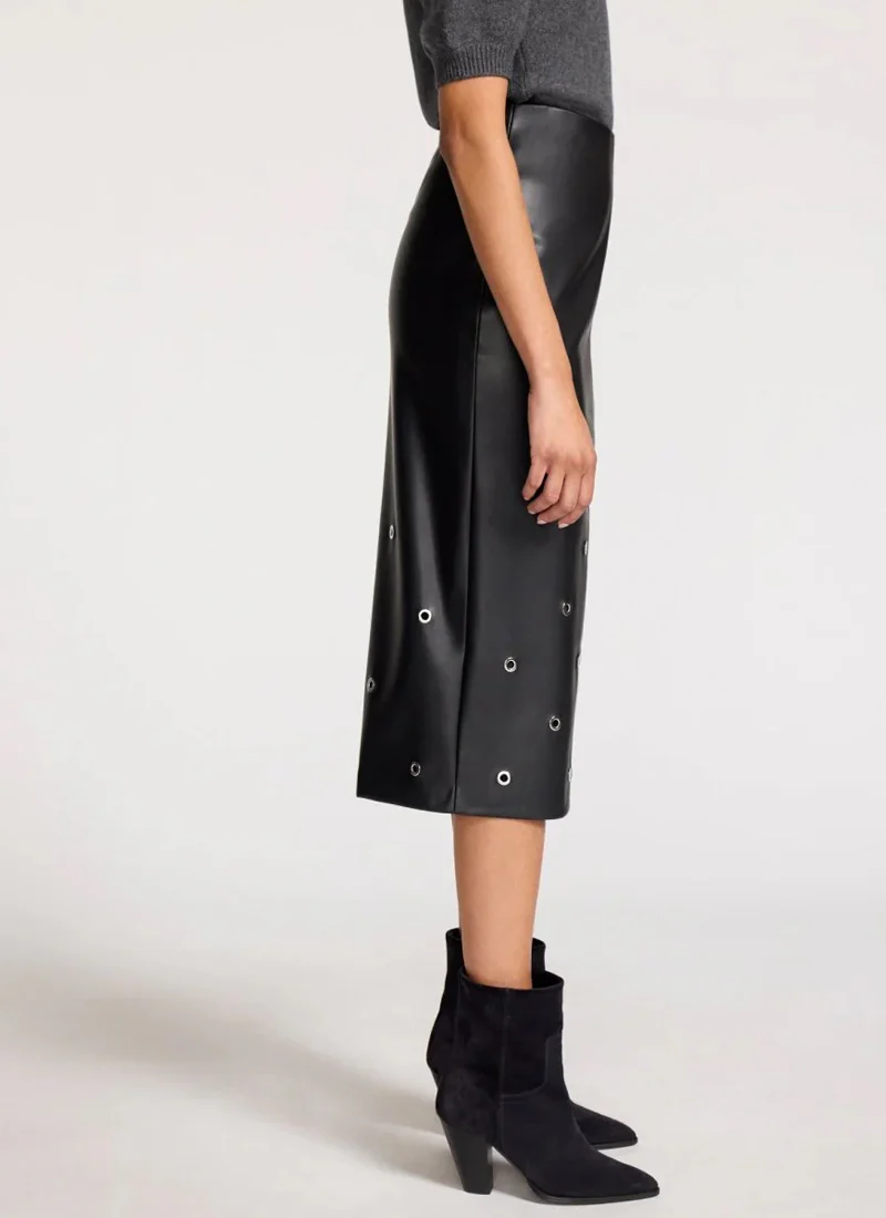Rai Faux Leather Skirt - Image 3