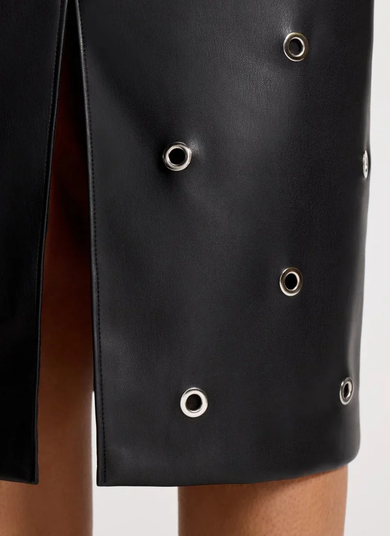 Rai Faux Leather Skirt - Image 4