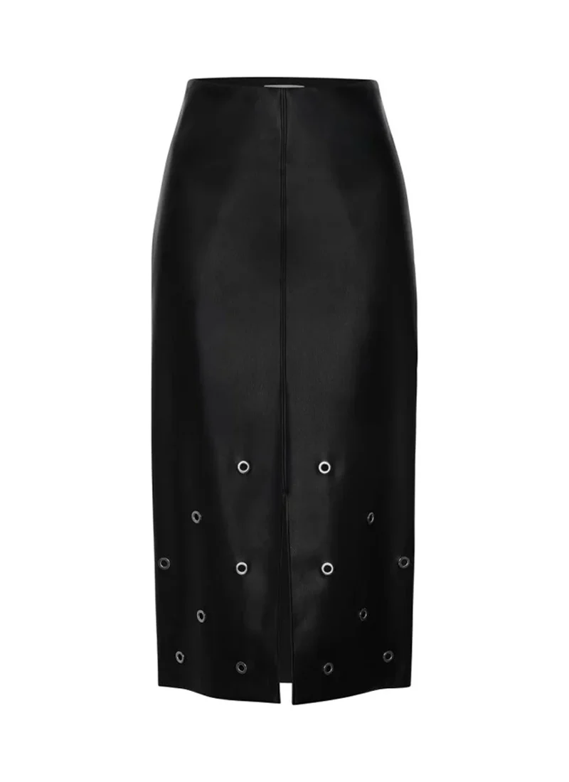 Rai Faux Leather Skirt - Image 5