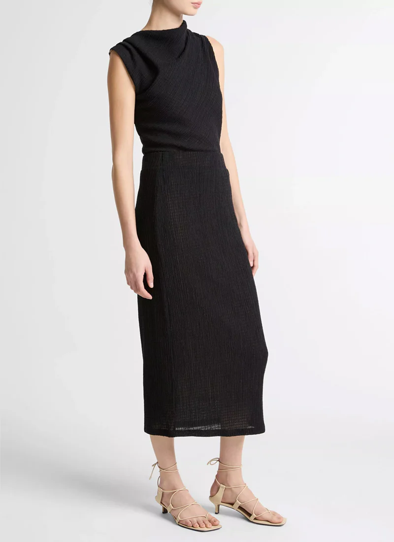 Shadow Grid Midi Skirt - Image 5