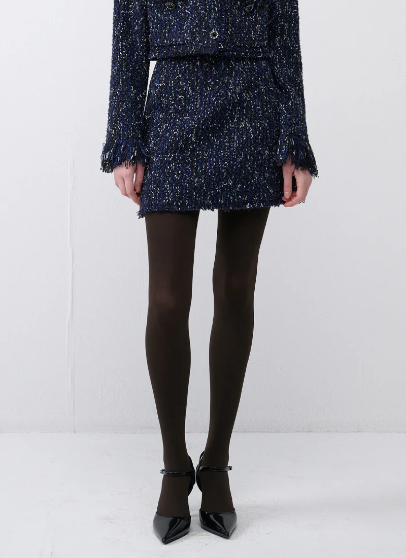 Tweed Knit Mini Skirt
