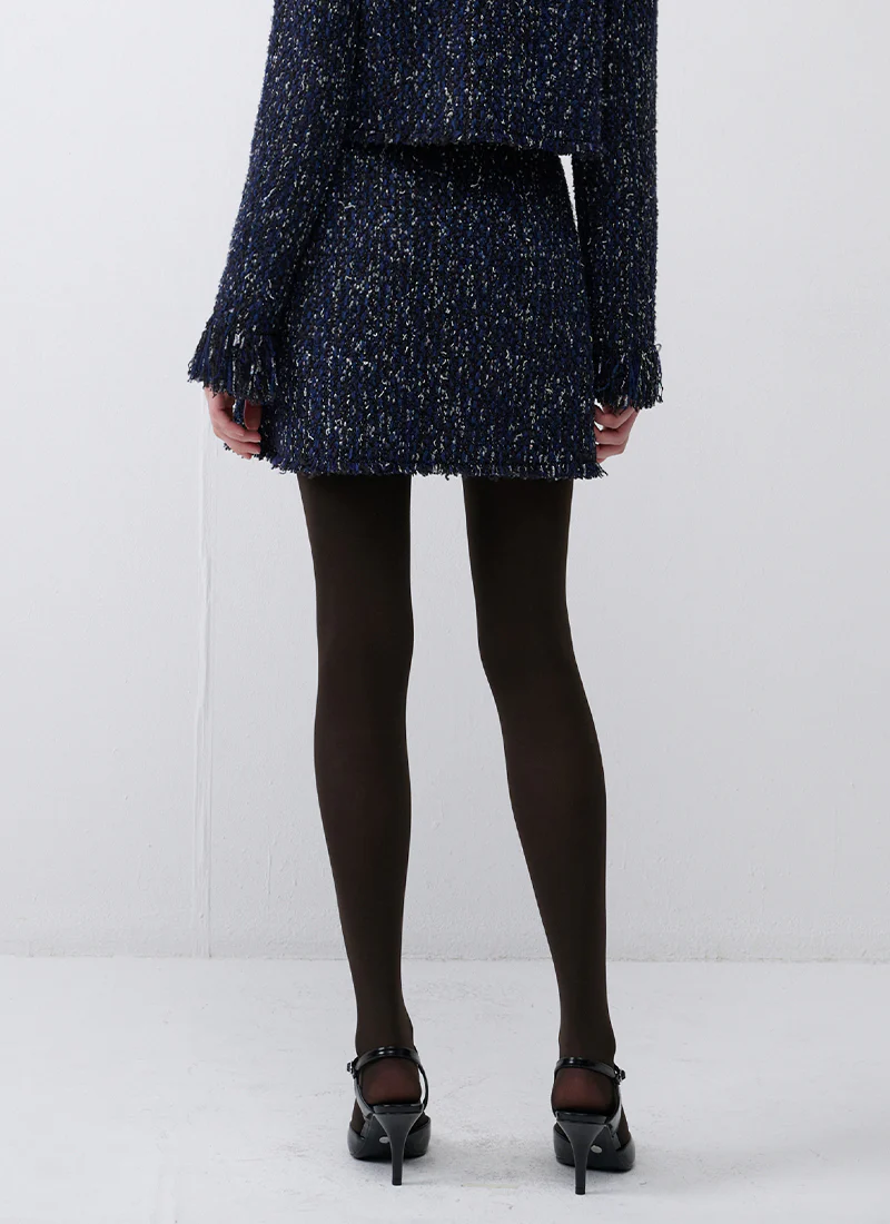 Tweed Knit Mini Skirt - Image 2