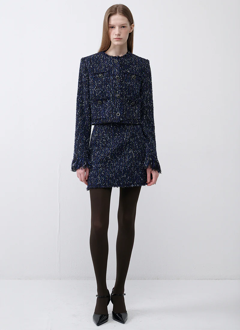 Tweed Knit Mini Skirt - Image 7