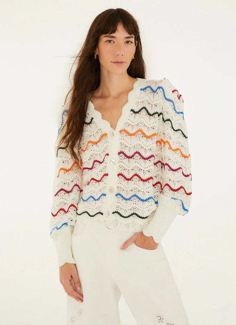 Colorful Stripes Knit Cardigan
