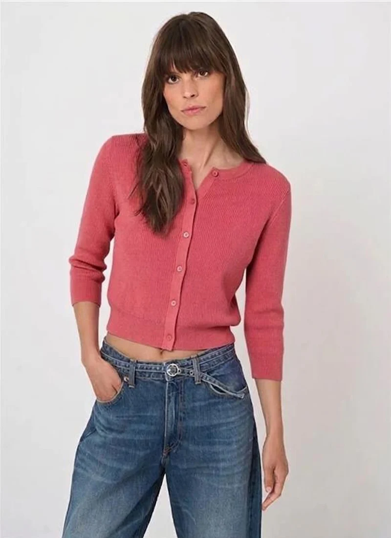 Cotton Mix Knitted Cardigan
