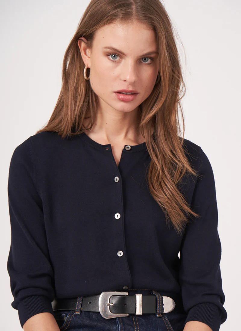 Cotton Mix Knitted Cardigan - Image 3