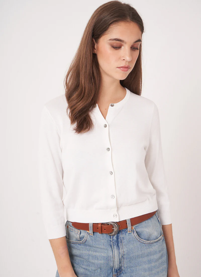 Cotton Mix Knitted Cardigan - Image 4