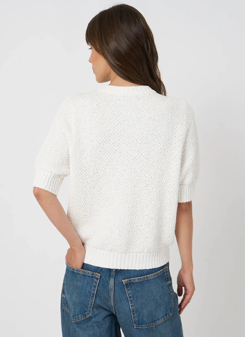 Floral Embroidered Textured Cotton Cardigan - Image 2