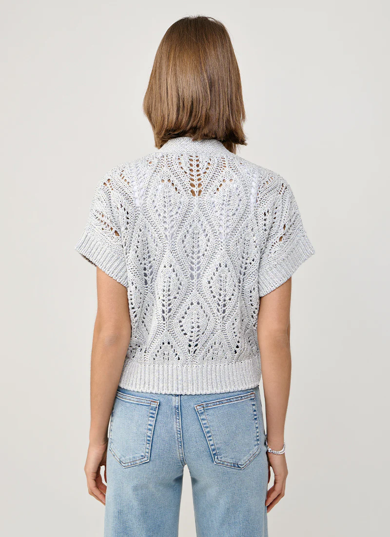 Linen Silk Two Button Cardigan - Image 2