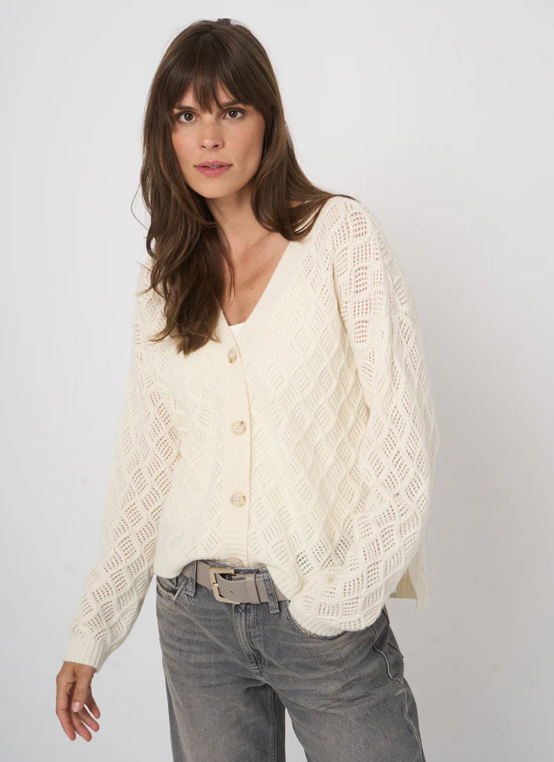 Cashmere Diamond Cardigan