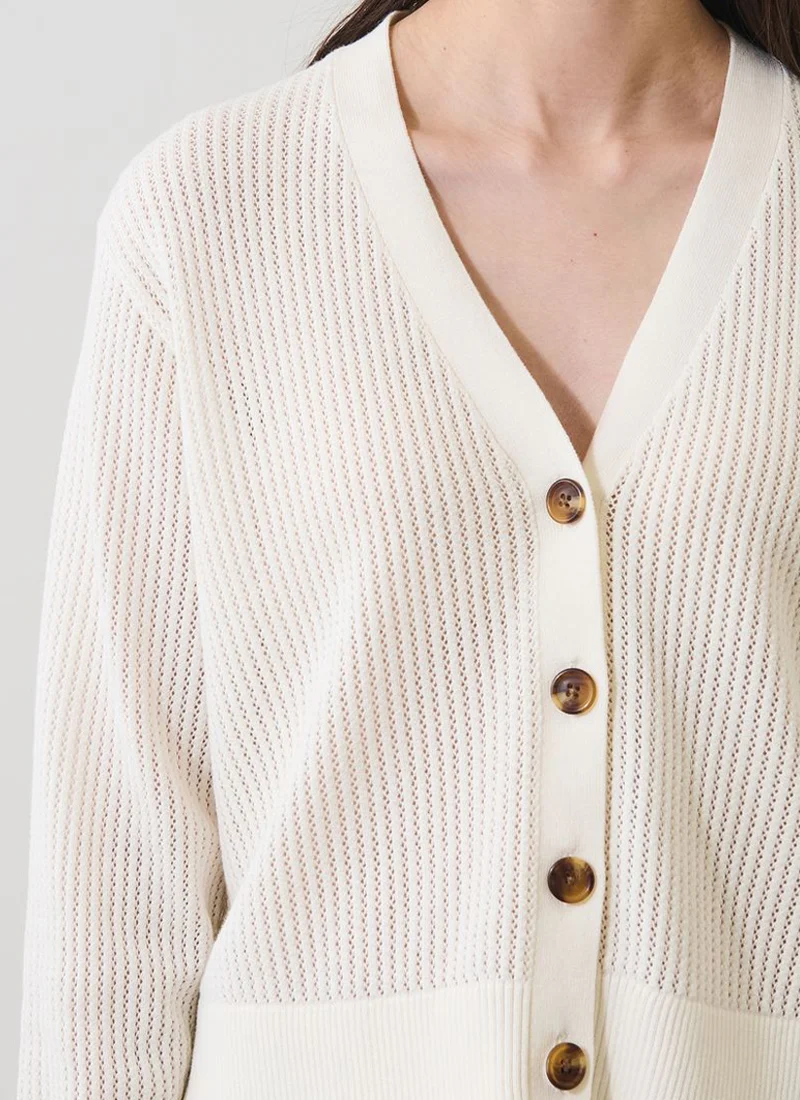 Cotton Cashmere Relaxed Cardigan - Image 2