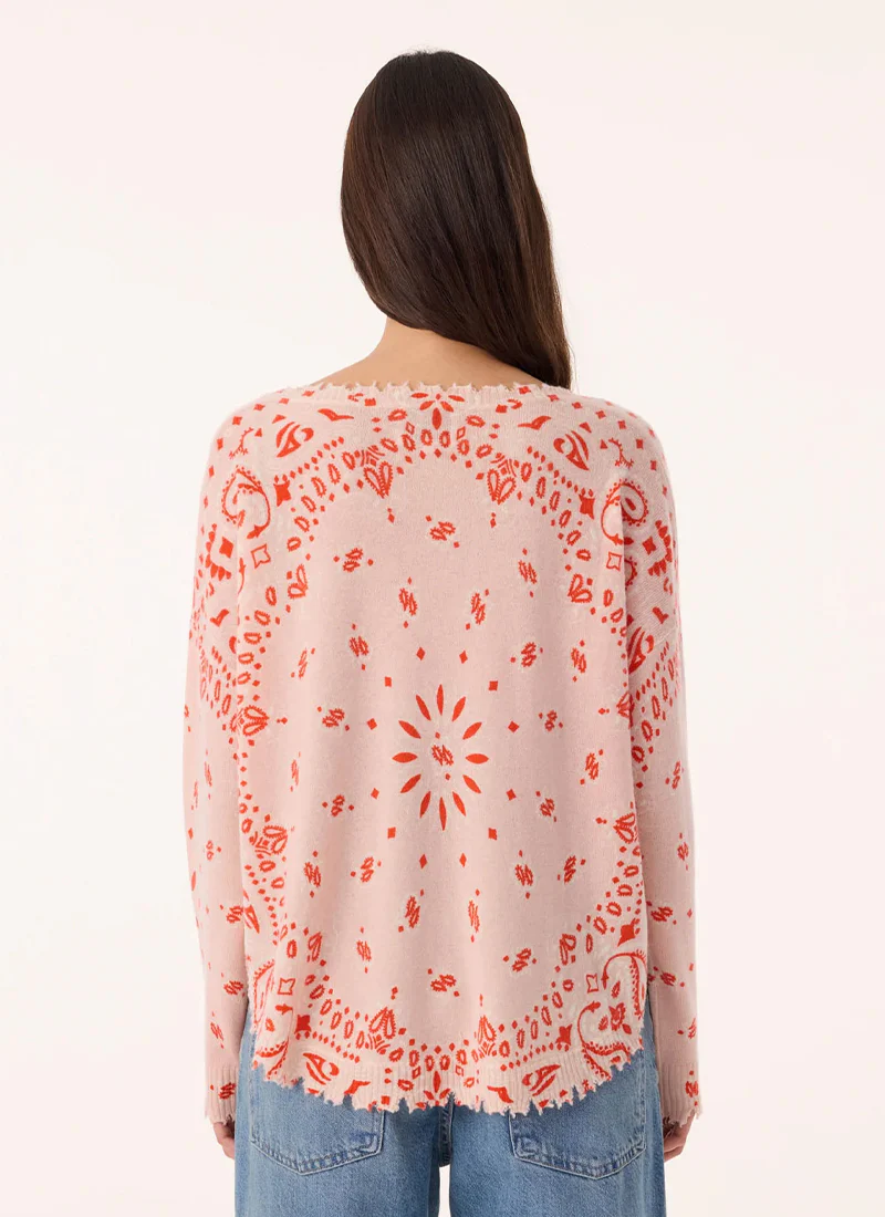 Mela Bicolour Bandana Cashmere Sweater - Image 2
