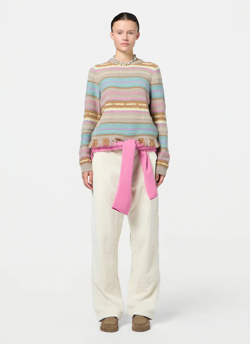 Western Stripe Crew Neck Sweater - Image 5