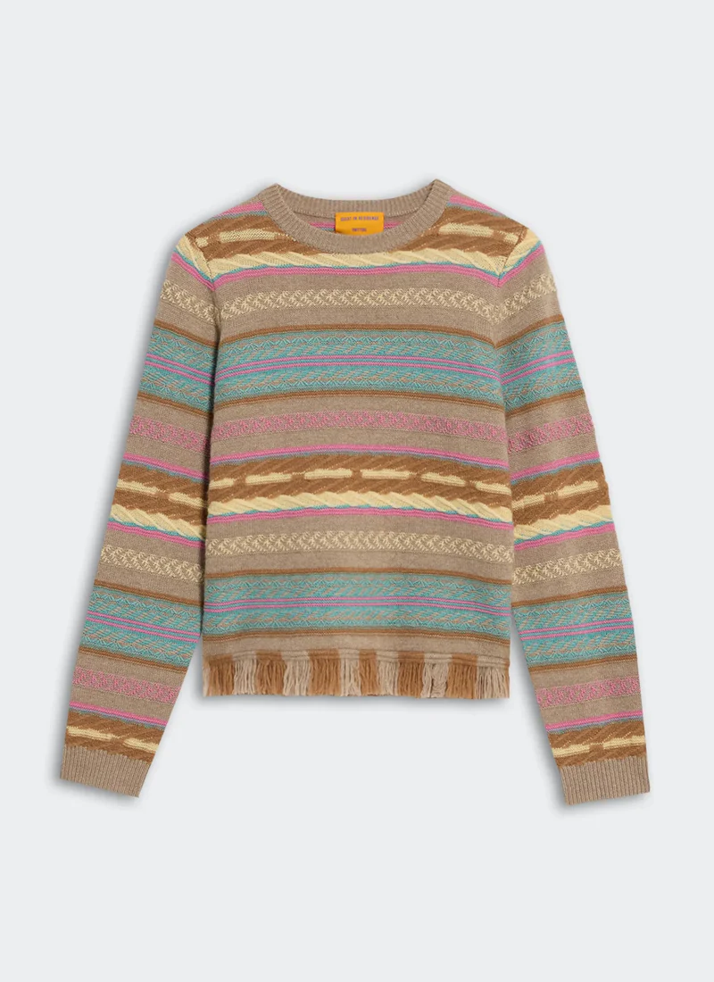 Western Stripe Crew Neck Sweater - Image 7