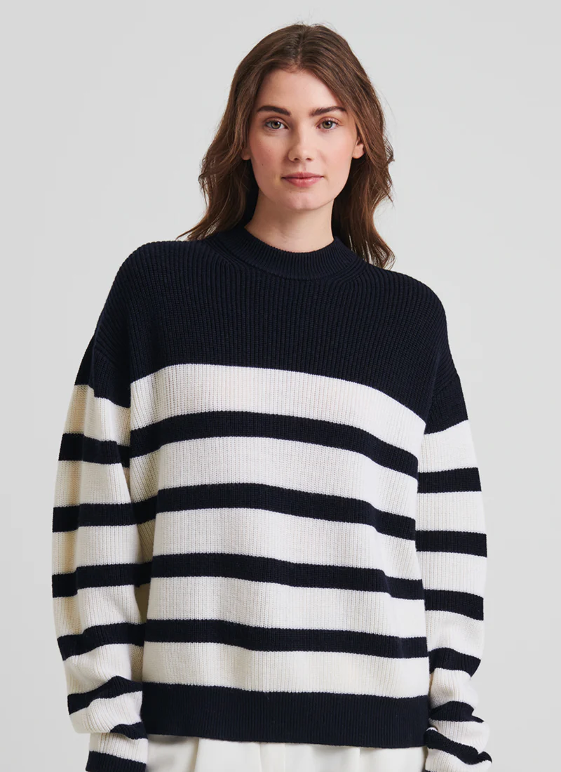 Extra Fine Merino Merino Rib Stripe Sweater - Image 3