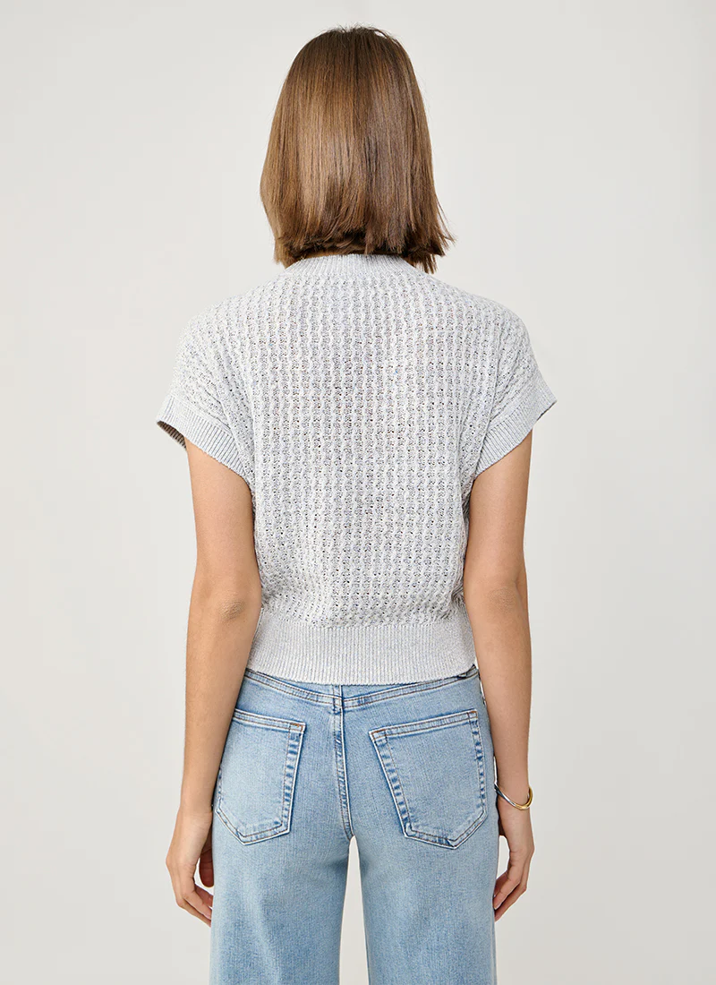 Linen Short Sleeve Crewneck Sweater - Image 2