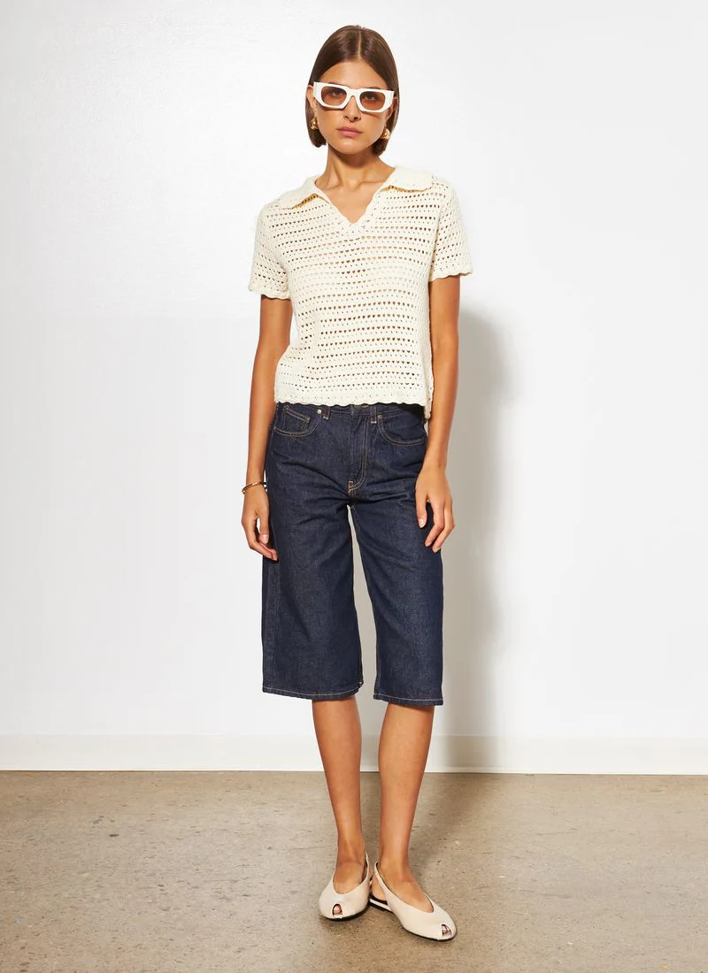 Paisley Knitted Short Sleeve Polo - Image 4