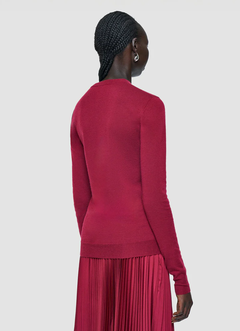 Round Neck Long Sleeve Cashair Sweater - Image 2