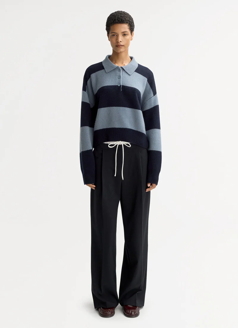 Striped Polo Knit Shirt - Image 4