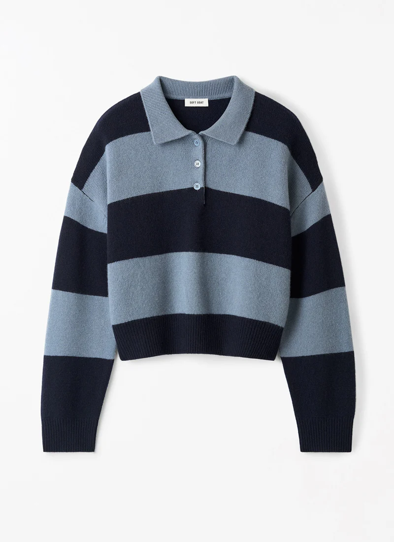 Striped Polo Knit Shirt - Image 5