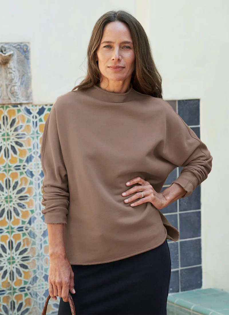 Effie Long Sleeve Funnel Neck Capelet