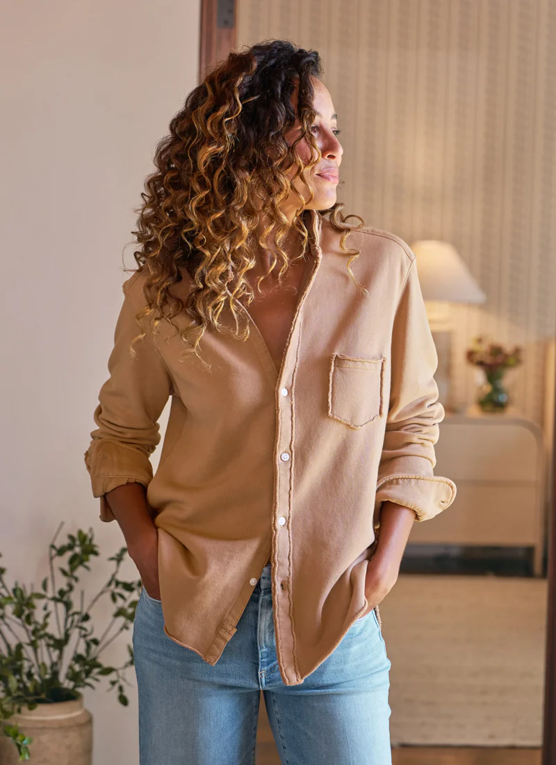 Eileen Triple Fleece Button-Up Shirt - Image 4