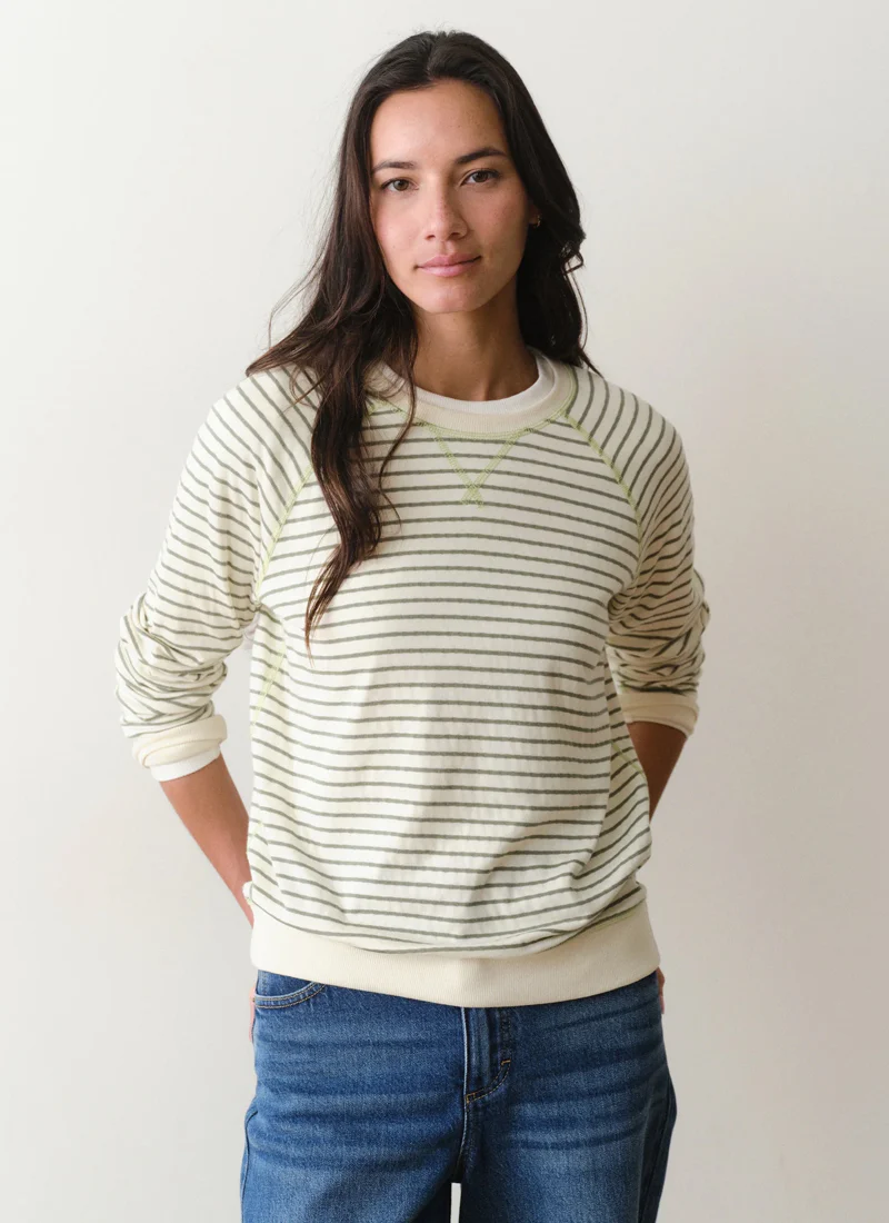 Reversible Raglan Crewneck Sweatshirt