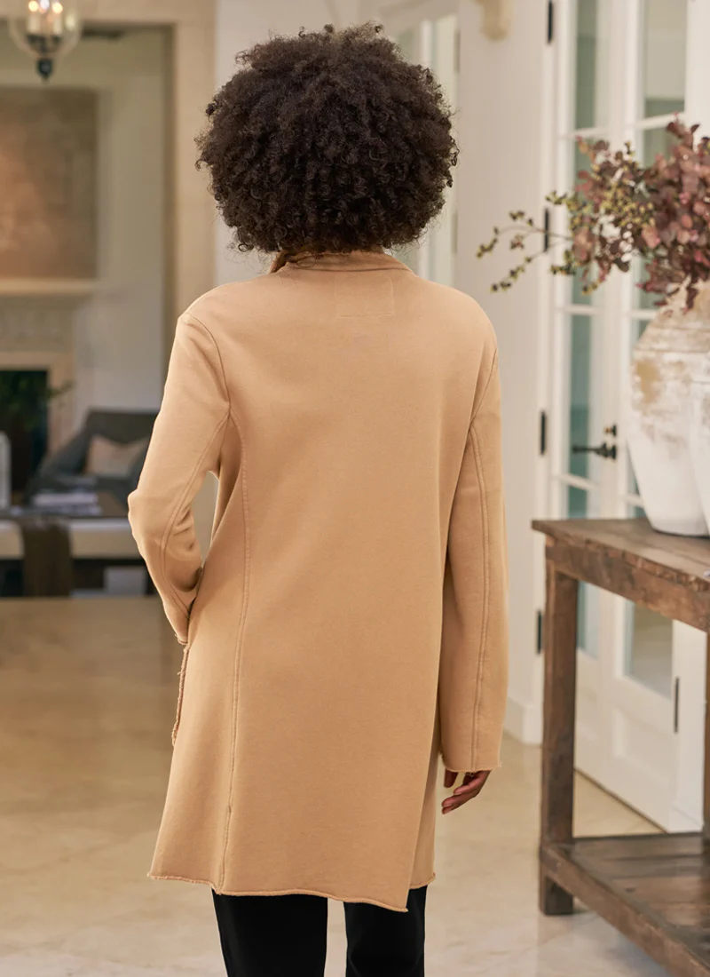 Triple Fleece Sweatshirt Trench Coat - Image 2