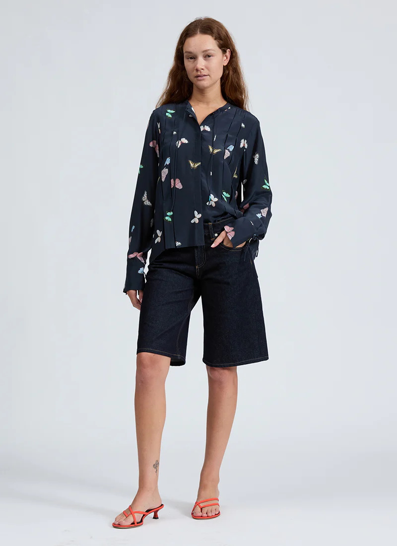Adren Printed Pleated Blouse - Image 3