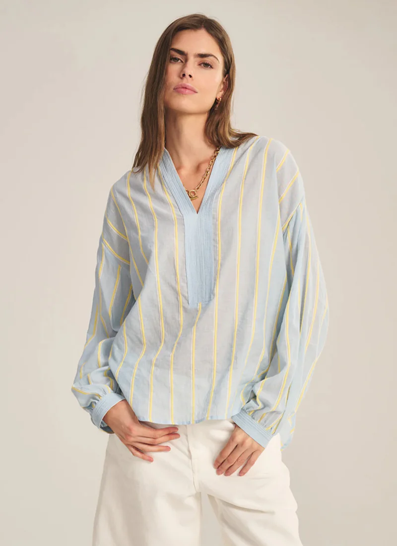 Analyn Yarn Dyed Striped Top - Image 7