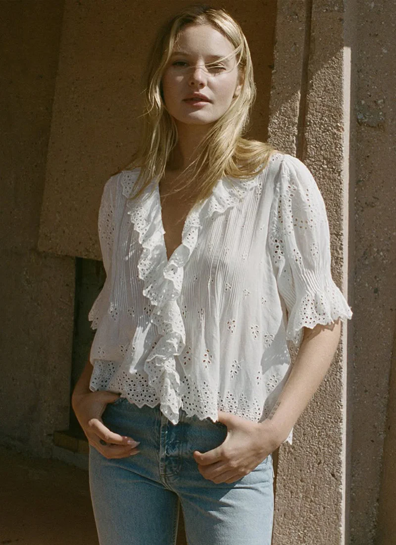 Henri Eyelet Top